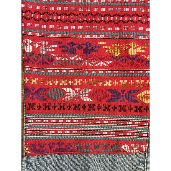 Vintage 90's LEVI'S 501 Upcycled Reworked Patchwork Aztec Boho Beads Jeans 29x31 - Picture 7 of 14